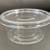 12盎司/360ml PET透明一次性塑料水果沙拉碗盖