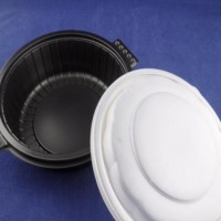 微波炉安全的黑色PP一次性塑料汤碗