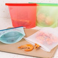 食品保存厨房烹饪自封密封三明治可重复使用的硅胶食品储存袋