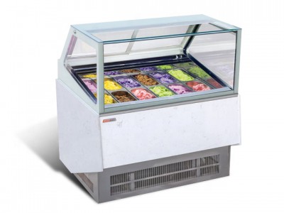 6盘冰淇淋展示豪华超市展示冰箱