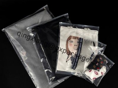 批发定制磨砂PE滑块拉链塑料袋塑料t恤拉链锁服装包装袋