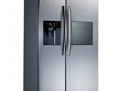 585L不锈钢并排冰箱与饮水机
