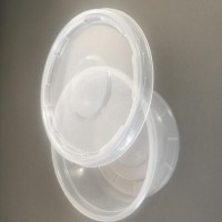 8盎司/240ml PP透明一次性塑料熟食系列沙拉/菜/汤杯与PP透明盖子