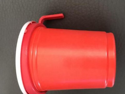 1.25盎司/35ml PP红色一次性塑料测量/品尝杯带环