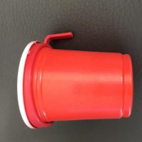 1.25盎司/35ml PP红色一次性塑料量杯/品尝杯带环