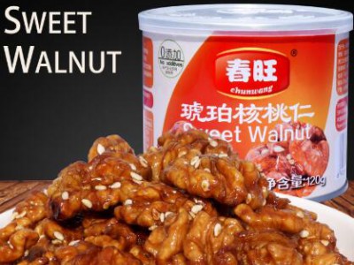 中国罐装食品甜核桃仁120克零食