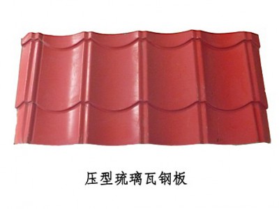 Profiled glazed tile steel plate